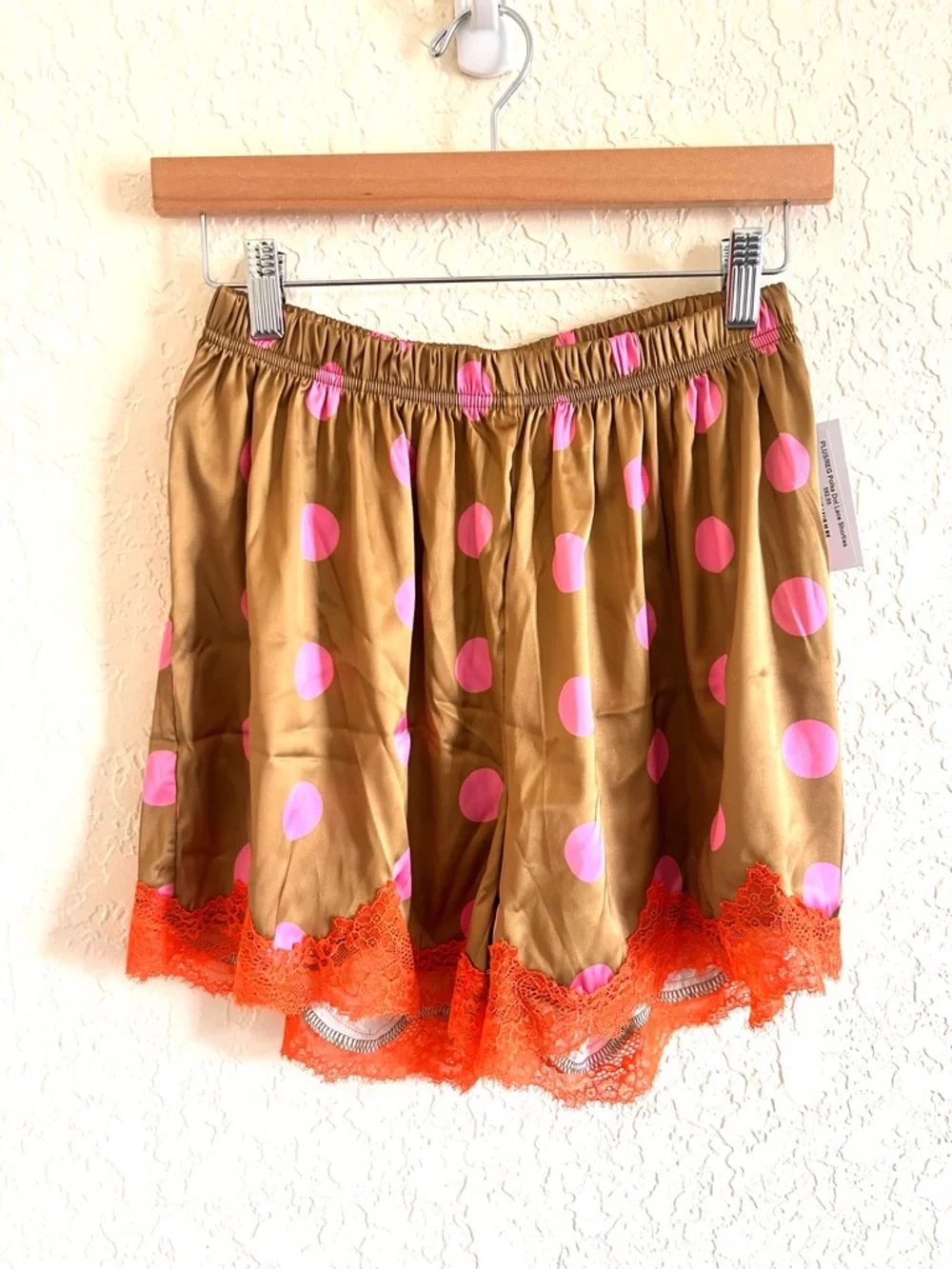 NWT Burnt Toast satin & lace shorts - Picture 5 of 7